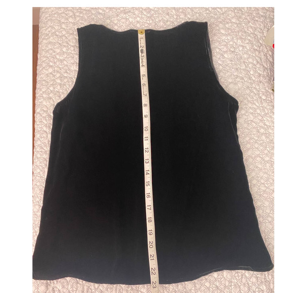 Citron Santa Monica Velvet Black Tank Top Silk Blend Size Medium - Picture 8 of 9